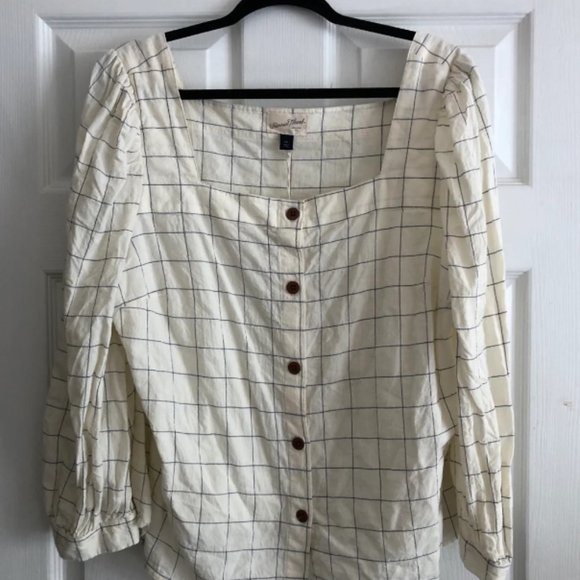 Tops - Universal Thread Plaid Cotton Top